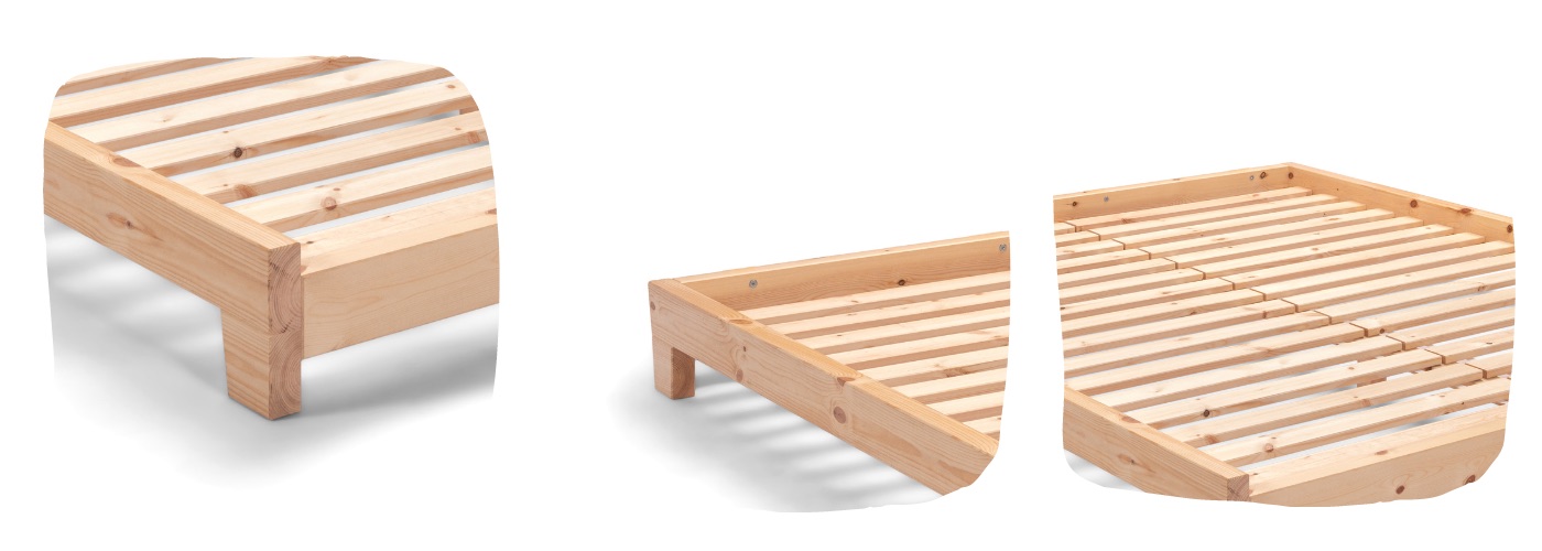 Detale łóżko Futon Aischa