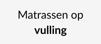 Matrassen Futon door vulling
