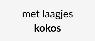 Futony met laagjes kokos