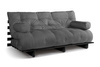 Sofa rozkładana 180x200 - Slim Exclusive Black - Pascall Futon Szary