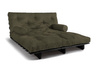 Sofa rozkładana 160x200 - Slim Comfort Black - Pascall Futon Khaki