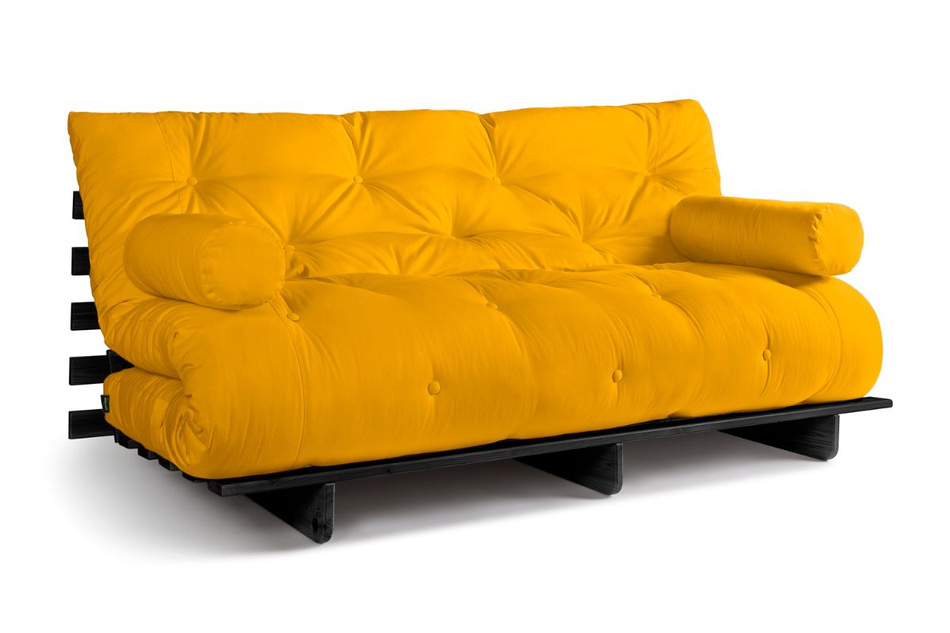 Sofa rozkładana 180x200 - Slim Basic Black - Pascall Futon Miodowy