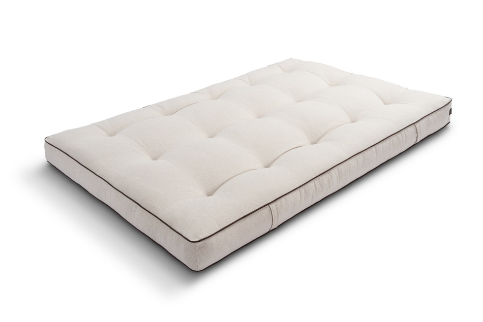 Materac 120x200 naturalny z lateksem - Futon Pascall Medium Duo Latex Kedro Len