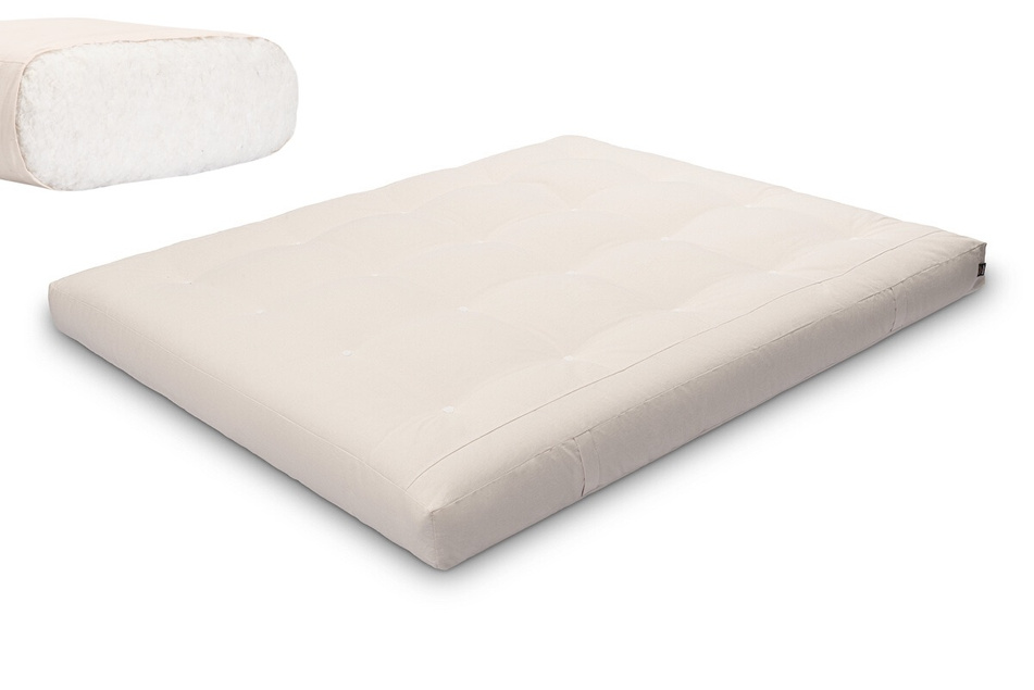 Materac 160x200 naturalny - Futon Pascall Medium Natural Ecru