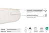 Materac 90x200 naturalny - Futon Pascall Slim Natural Kedro Ecru
