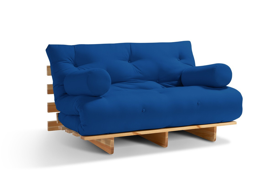 Sofa rozkładana 120x200 - Slim Basic Classic - Pascall Futon Modrakowy