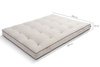 Materac 200x200 naturalny z lateksem - Futon Pascall Medium Latex Kedro Len