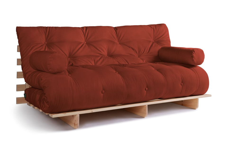 Sofa rozkładana 180x200 - Slim Basic Classic - Pascall Futon Ceglany