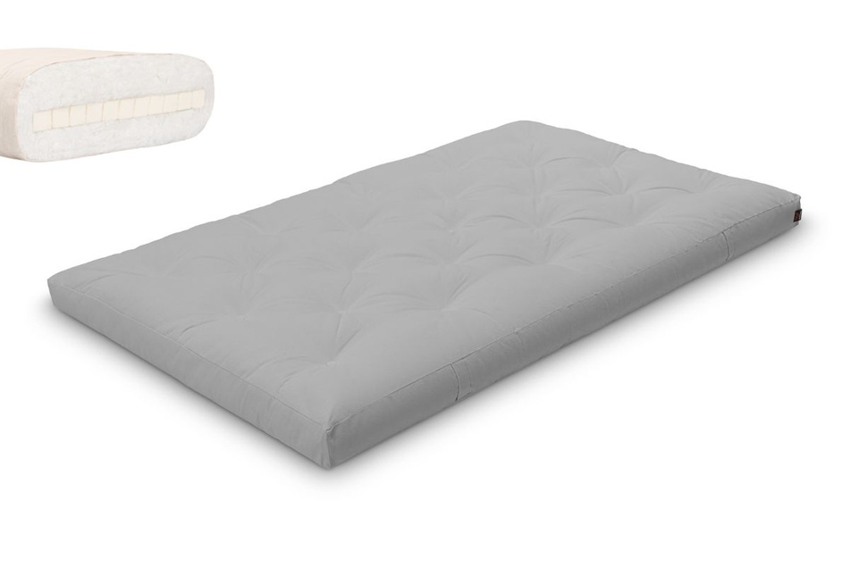 Materac 120x200 naturalny z lateksem - Futon Pascall Slim Latex Gołębi Popiel