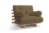Sofa ogrodowa 90x200 rozkładana - Freedom Classic - Pascall Futon Marron Light