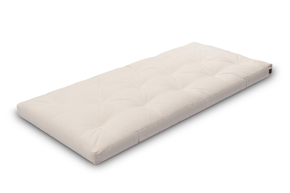 Materac 90x200 naturalny z lateksem - Futon Pascall Slim Duo Latex Ecru