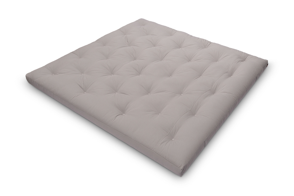 Materac 200x200 naturalny z lateksem - Futon Pascall Slim Duo Latex Szary
