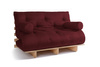 Sofa rozkładana 140x200 - Slim Basic Classic - Pascall Futon Bordowy