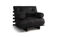 Sofa rozkładana 90x200 - Slim Exclusive Black - Pascall Futon Czarny