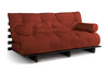 Sofa rozkładana 180x200 - Slim Exclusive Black - Pascall Futon Ceglany