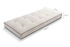 Materac 90x200 naturalny z lateksem - Futon Pascall Comfort Trio Latex Wool Kedro Len