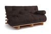 Sofa rozkładana 160x200 - Slim Comfort Classic - Pascall Futon Brązowy