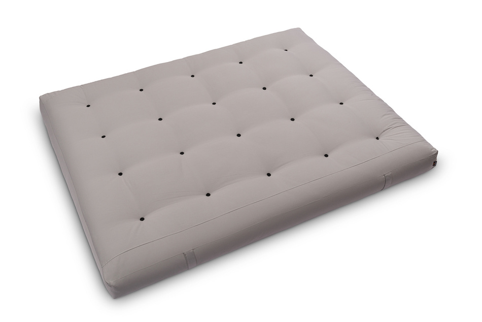Futon Pascall Medium Duo Latex - Materac 160x200 Szary - naturalny z lateksem