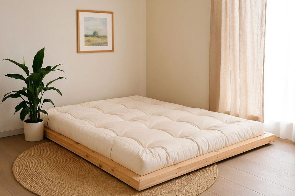 Pascall Łóżko Drewniane 120x200 - Zen Natura Tatami