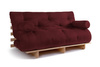 Sofa rozkładana 160x200 - Slim Basic Classic - Pascall Futon Bordowy