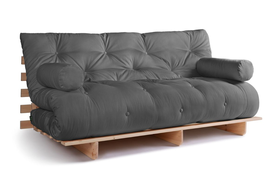 Sofa rozkładana 180x200 - Slim Exclusive Classic - Pascall Futon Szary