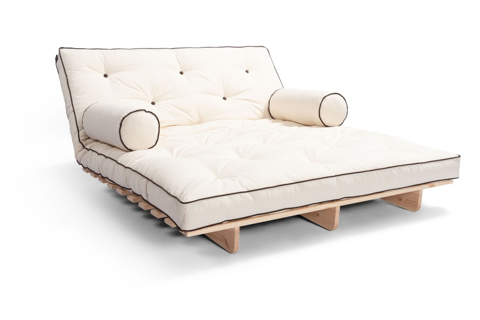 Sofa rozkładana 140x200 - Slim Exclusive Kedro Classic  - Pascall Futon Ecru