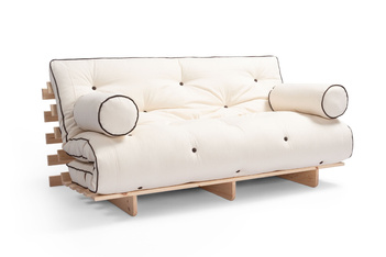 Sofa rozkładana 160x200 - Slim Basic Kedro Classic  - Pascall Futon Ecru