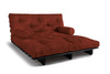 Sofa rozkładana 160x200 - Slim Comfort Black - Pascall Futon Ceglany