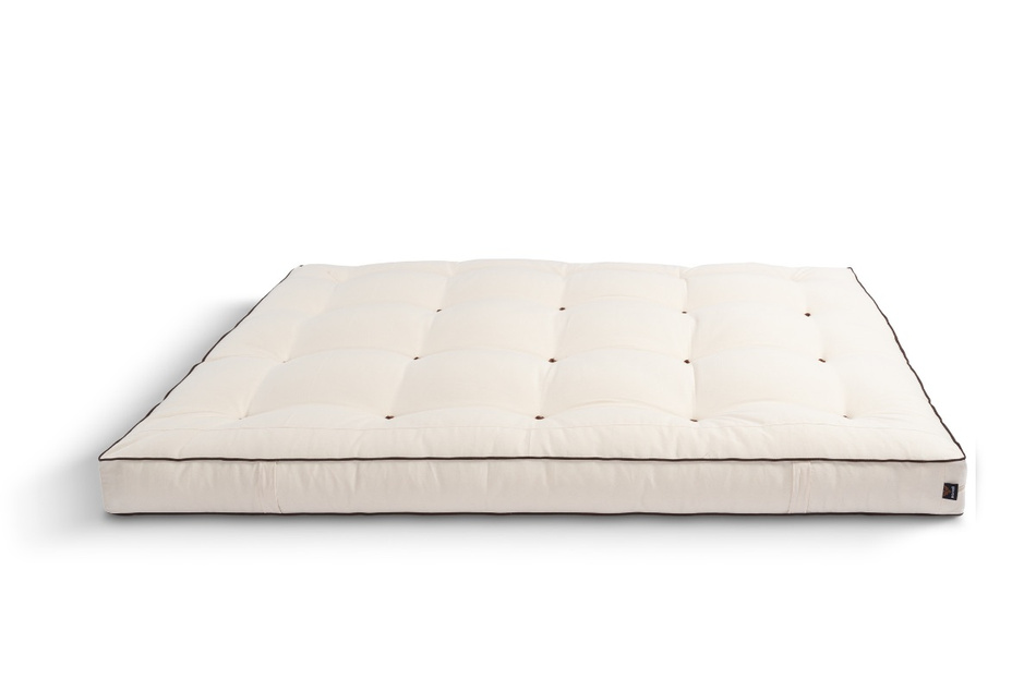 Materac 180x200 naturalny z lateksem - Futon Pascall Medium Duo Latex Kedro Ecru
