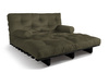 Sofa rozkładana 140x200 - Slim Exclusive Black - Pascall Futon Khaki