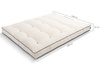 Materac 160x200 naturalny z wełną, kokosem i 2x lateks - Futon Pascall Comfort Wool Kedro Ecru