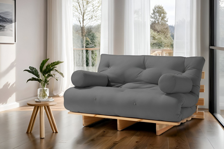 Sofa rozkładana 180x200 - Slim Comfort Black - Pascall Futon Khaki