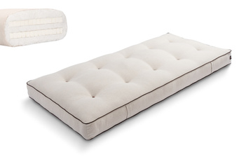 Materac 90x200 naturalny z lateksem - Futon Pascall Medium Duo Latex Kedro Len