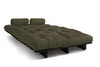 Sofa rozkładana 140x200 - Slim Basic Black - Pascall Futon Khaki