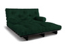 Sofa rozkładana 160x200 - Slim Exclusive Black - Pascall Futon Butelkowa Zieleń