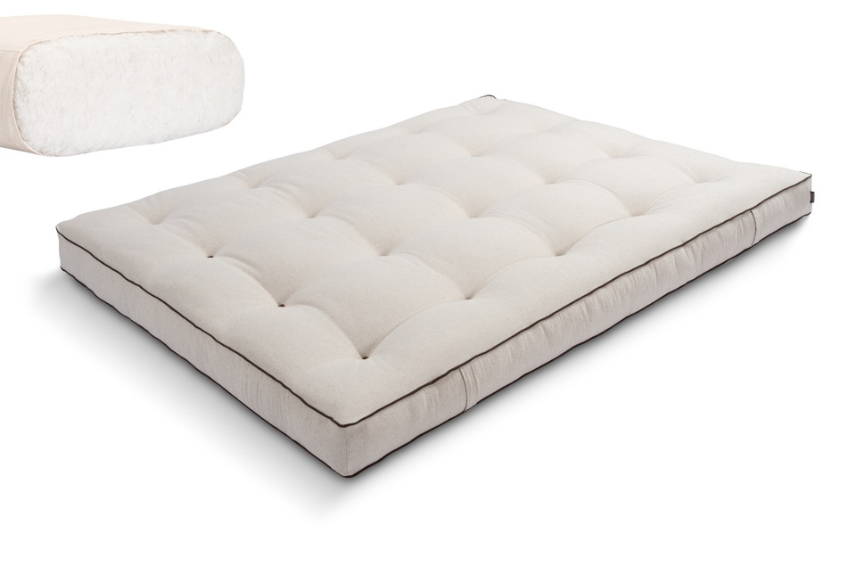 Materac 200x200 naturalny - Futon Pascall Medium Natural Kedro Len