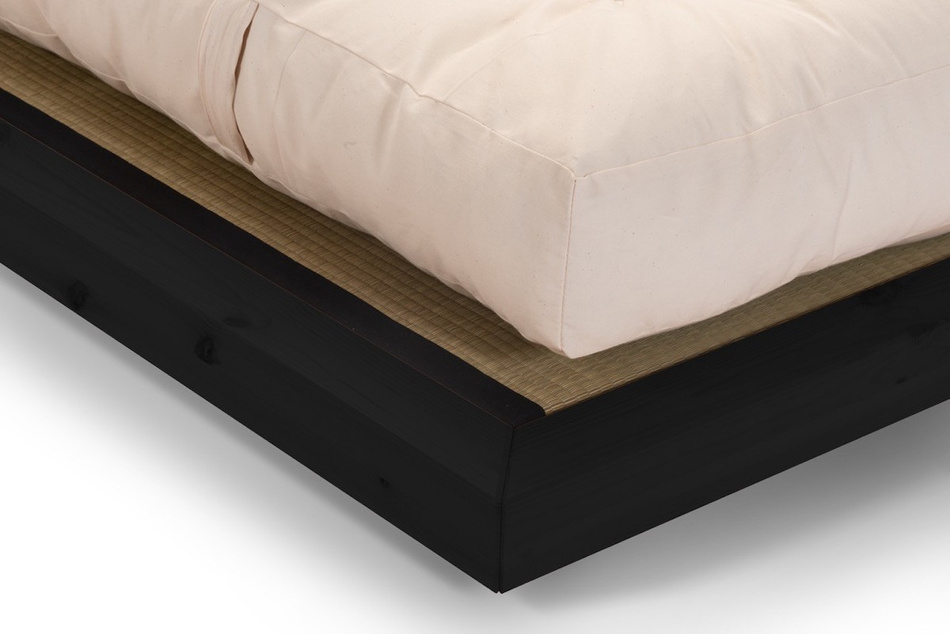 Pascall Łóżko Drewniane 120x200 - Zen Black Tatami
