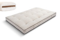 Materac 140x200 naturalny z kokosem - Futon Pascall Medium Coco Kedro Len