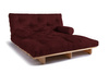 Sofa rozkładana 160x200 - Slim Basic Classic - Pascall Futon Bordowy