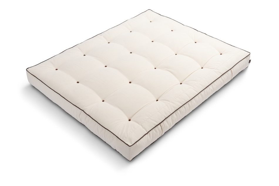 Materac 160x200 naturalny z wełną, kokosem i 2x lateks - Futon Pascall Comfort Wool Kedro Ecru
