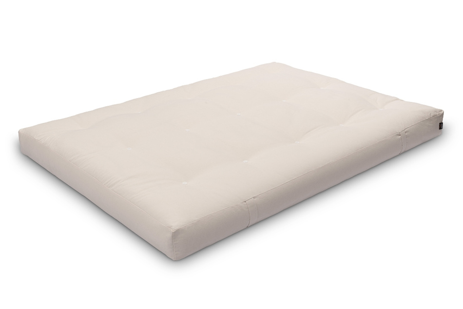 Materac 140x200 naturalny z lateksem i 2x kokosem - Futon Pascall Comfort Relax Hard Ecru