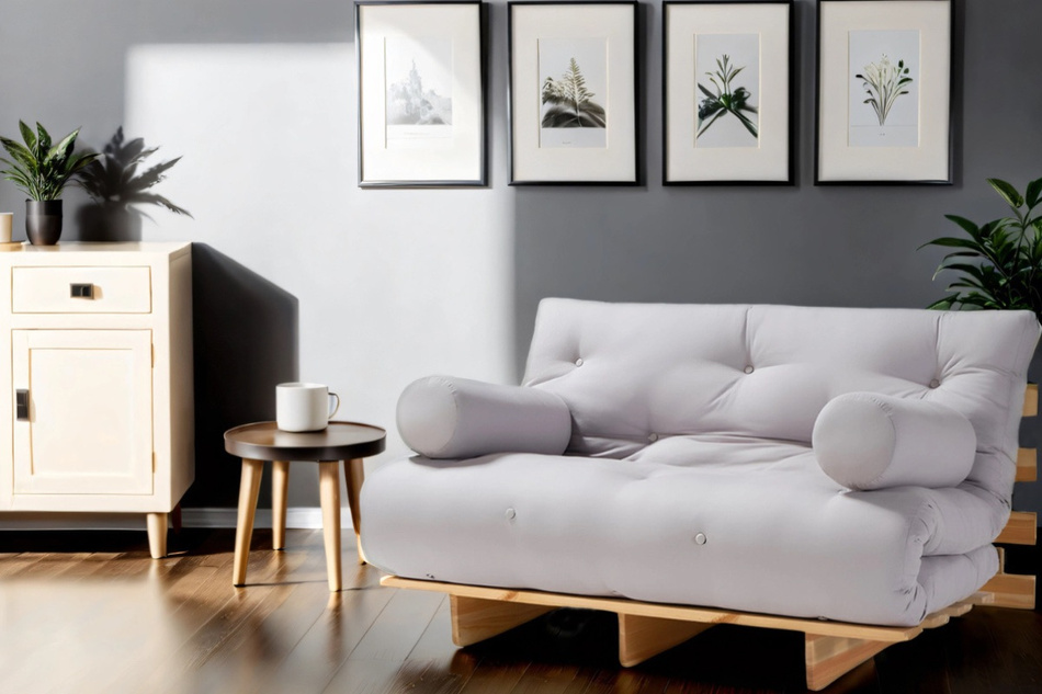 Sofa rozkładana 180x200 - Slim Exclusive Classic - Pascall Futon Szary