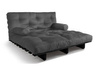 Sofa rozkładana 140x200 - Slim Exclusive Black - Pascall Futon Szary