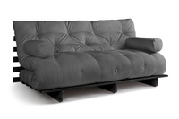 Sofa rozkładana 180x200 - Slim Basic Black - Pascall Futon Szary
