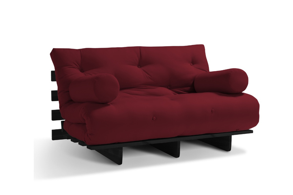 Sofa rozkładana 160x200 - Slim Basic Black - Pascall Futon Bordowy