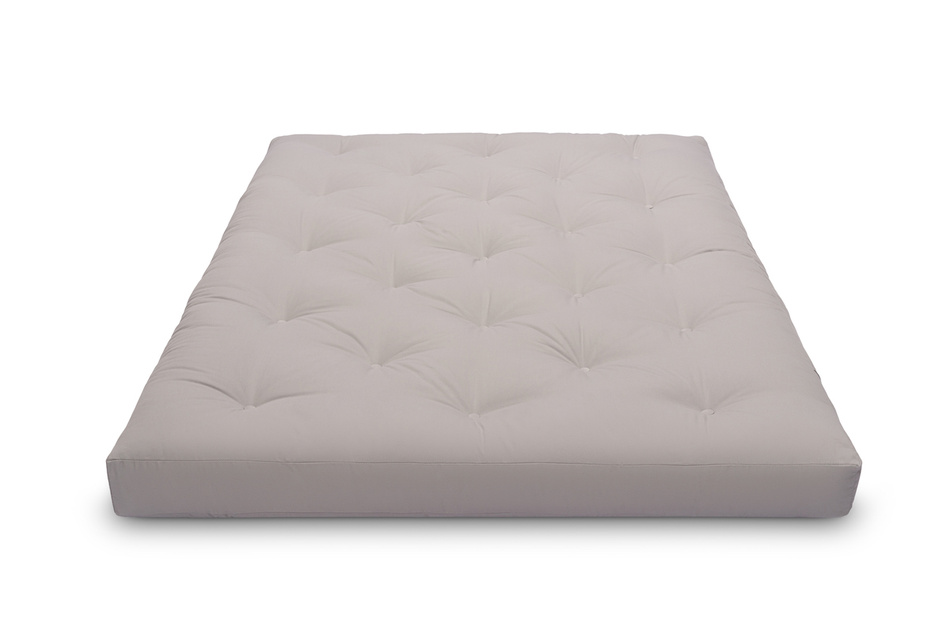Materac 140x200 naturalny - Futon Pascall Slim Natural Szary