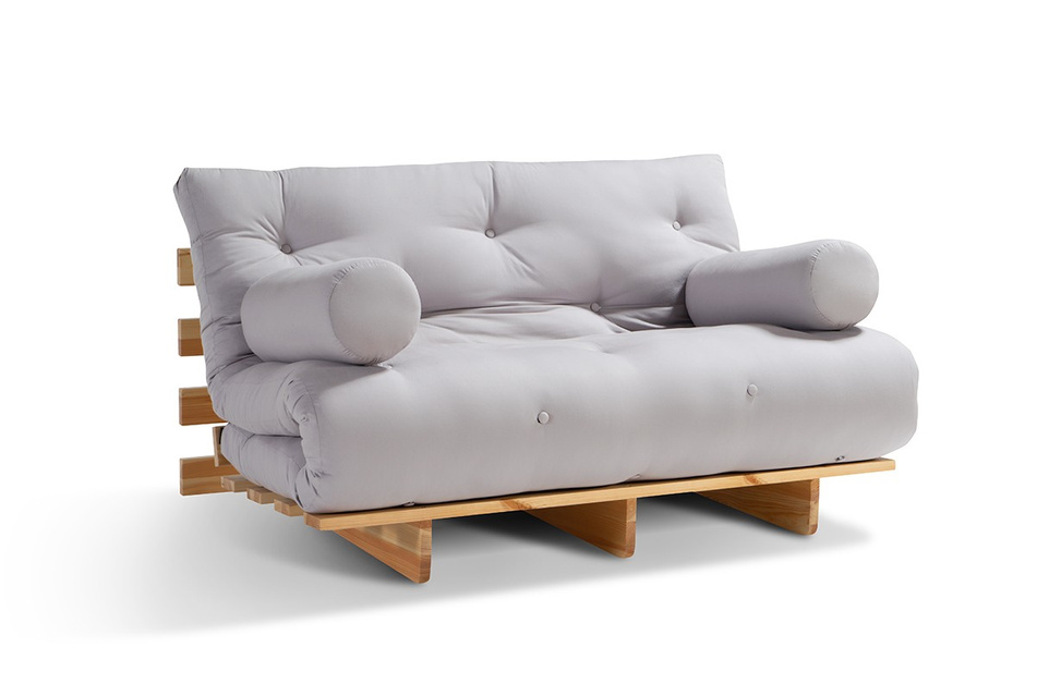 Sofa rozkładana 120x200 - Slim Basic Classic - Pascall Futon Gołębi Popiel