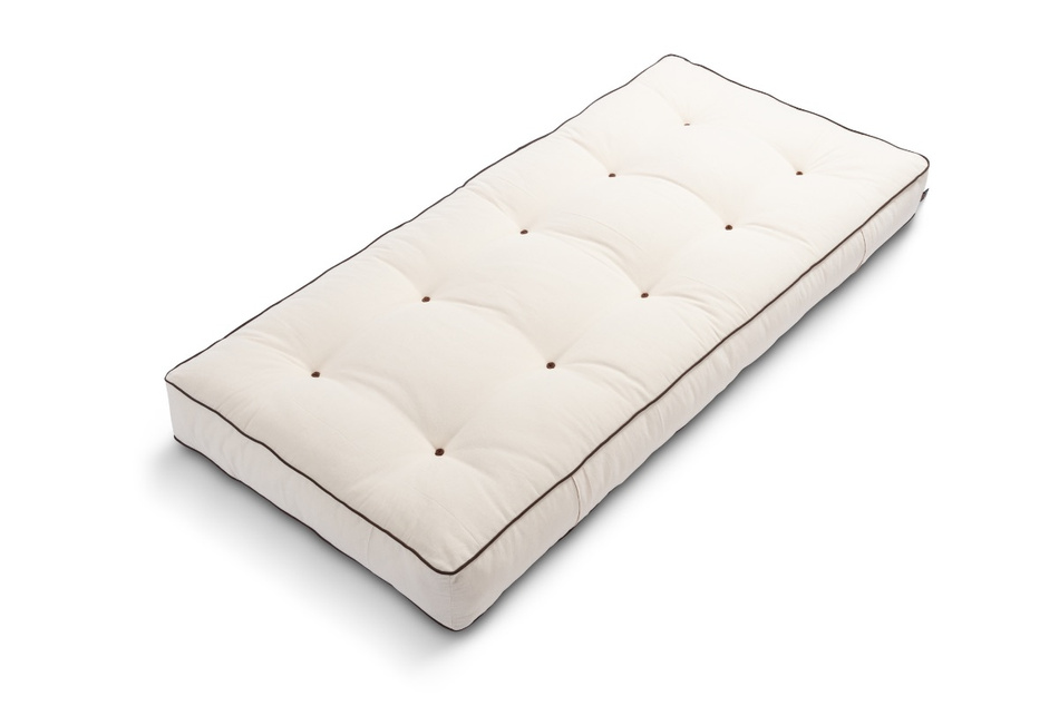 Materac 90x200 naturalny z lateksem i 2x kokosem - Futon Pascall Comfort Relax Hard Kedro Ecru