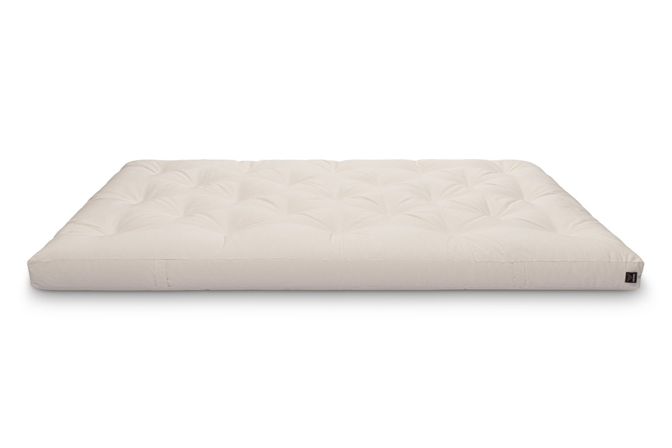 Materac 120x200 naturalny z lateksem - Futon Pascall Slim Duo Latex Gołębi Popiel