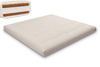 Materac 200x200 naturalny z wełną, lateksem i 2x kokosem - Futon Pascall Comfort Wool Hard Ecru